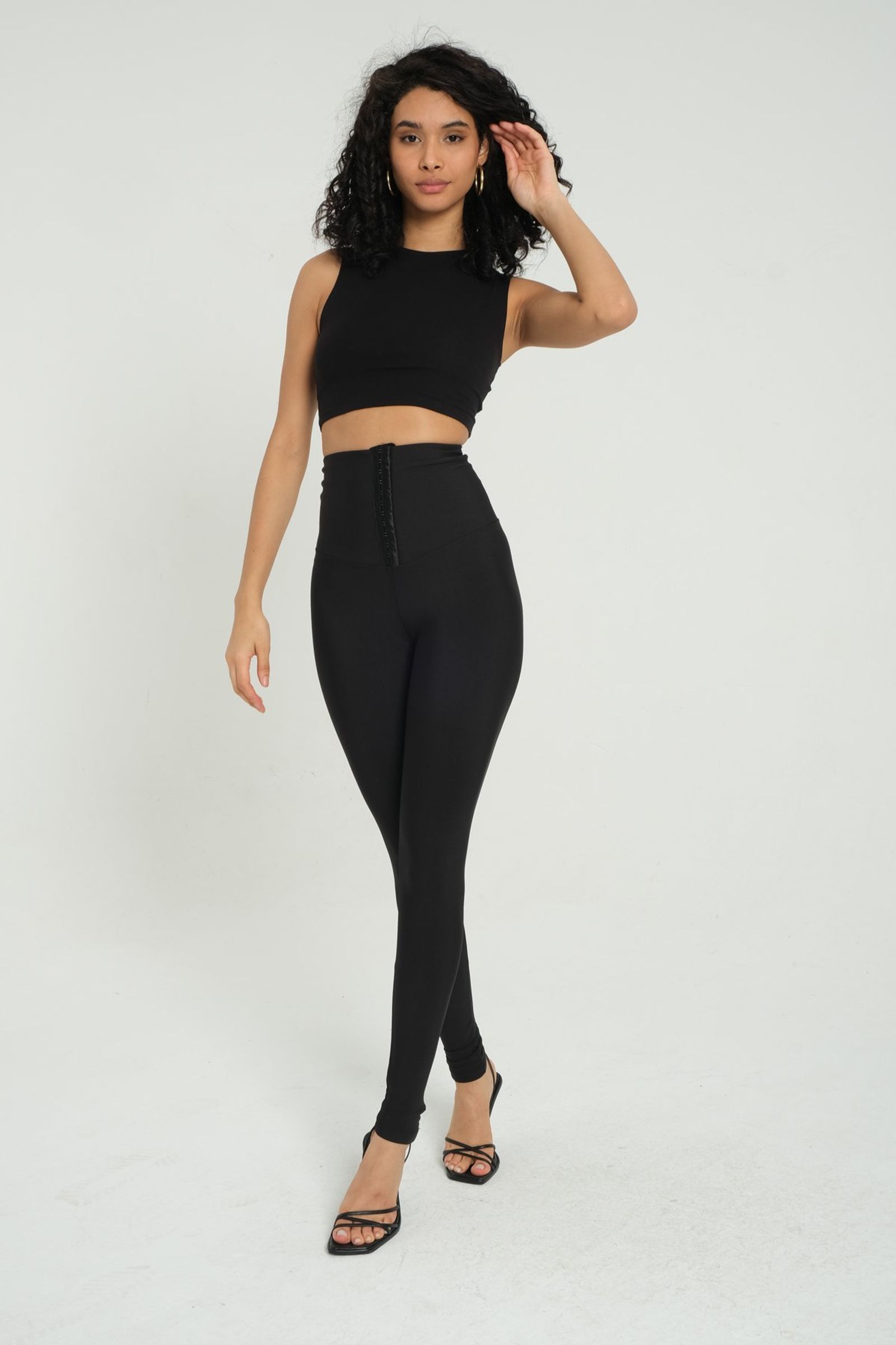 High Waist Leggings with a Corset Belt