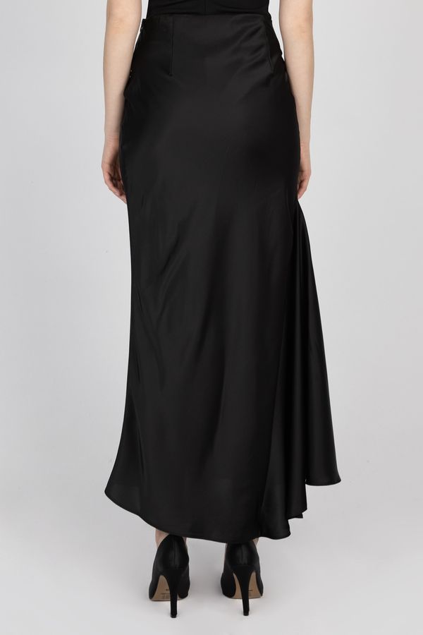 Satin Mid Rise Maxi Skirt 2