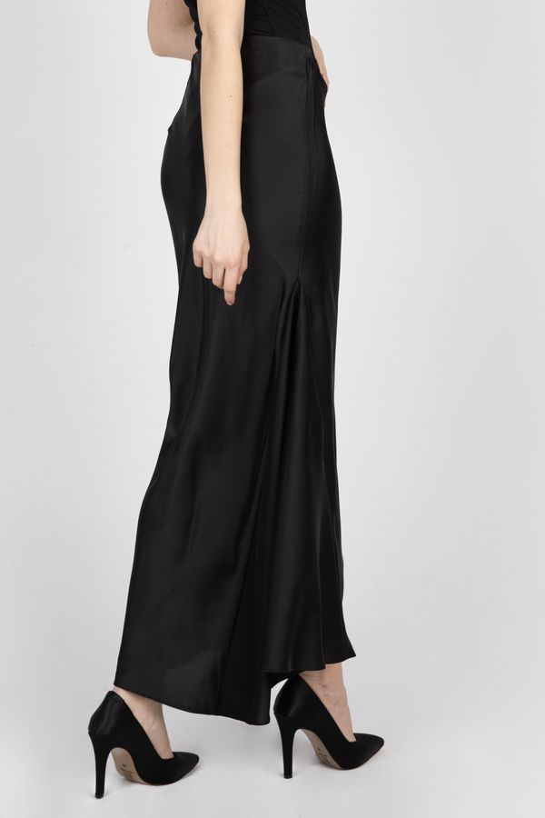 Satin Mid Rise Maxi Skirt 3