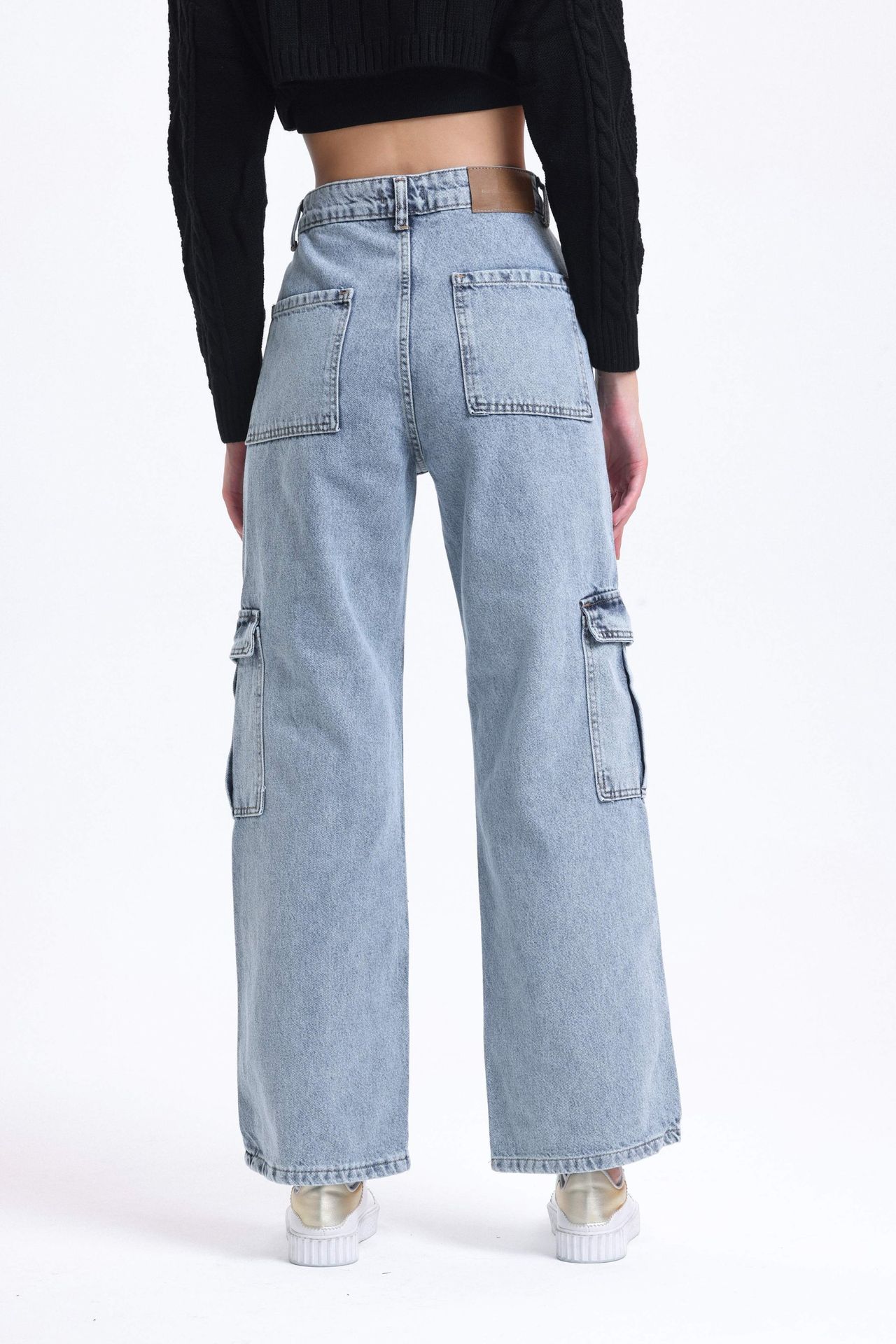 Low Rise Pocket Cargo Jeans