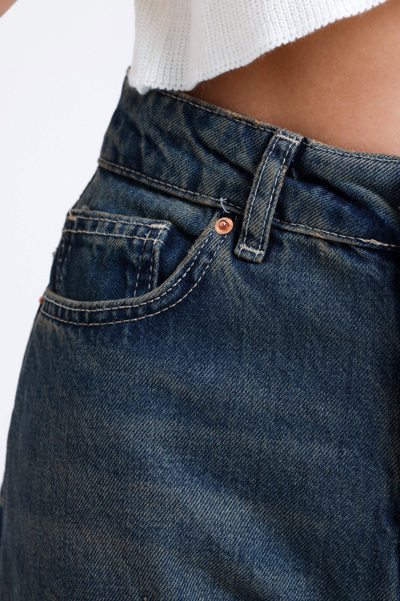 High Waist Straight Leg Jeans