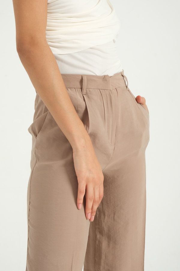 High Waist Pleated Wide Leg Trousers 6