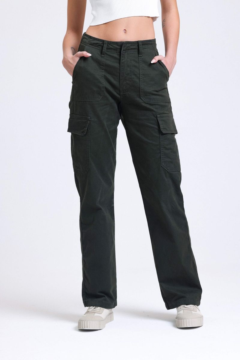 High Waist Pocket Straight Leg Trousers 2