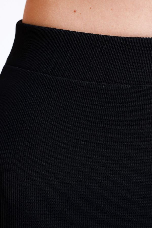High Waist Slit Flare Trousers 5