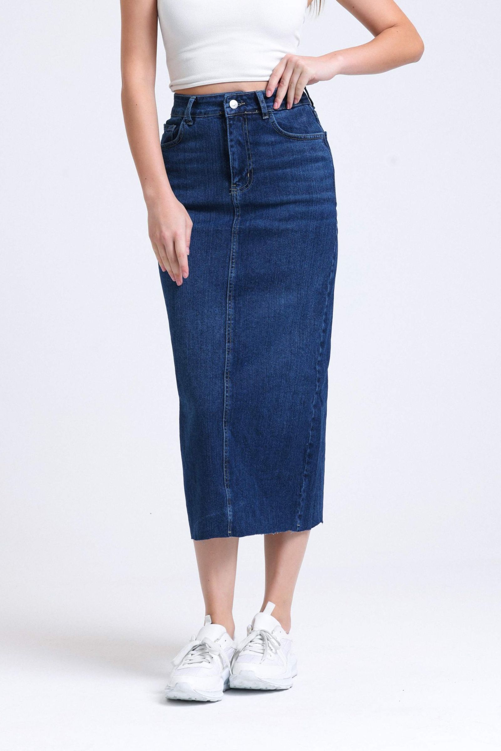 High Waist Midi Skirt