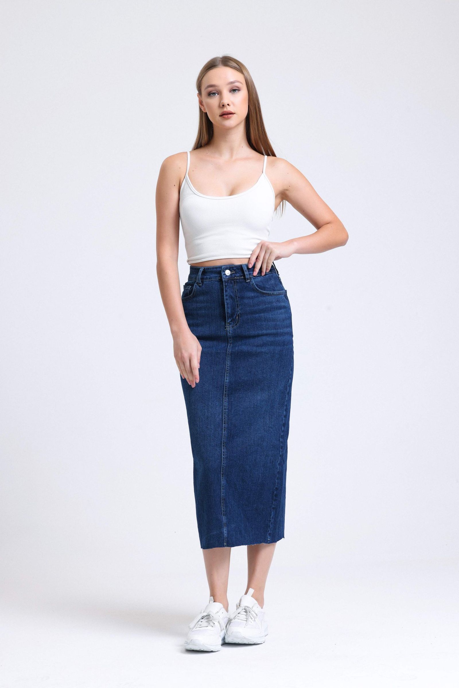 High Waist Midi Skirt