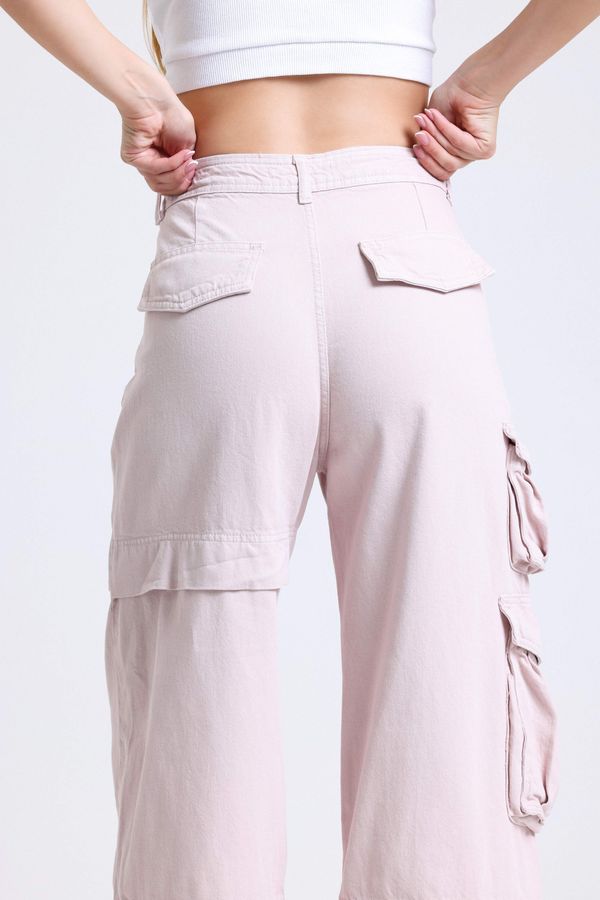 High Waist Pocket Cargo Trousers 6