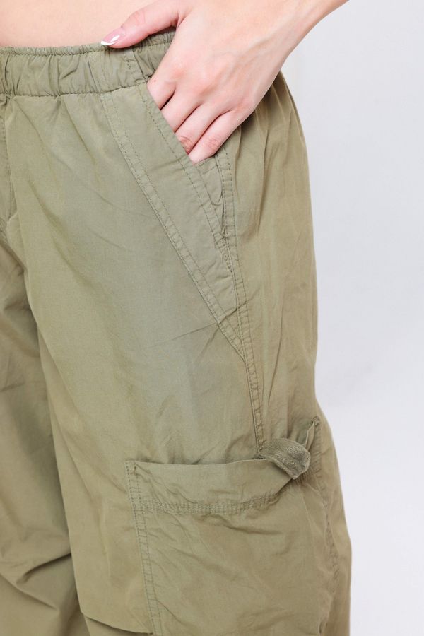 Mid Rise Drawstring Parachute Trousers 6