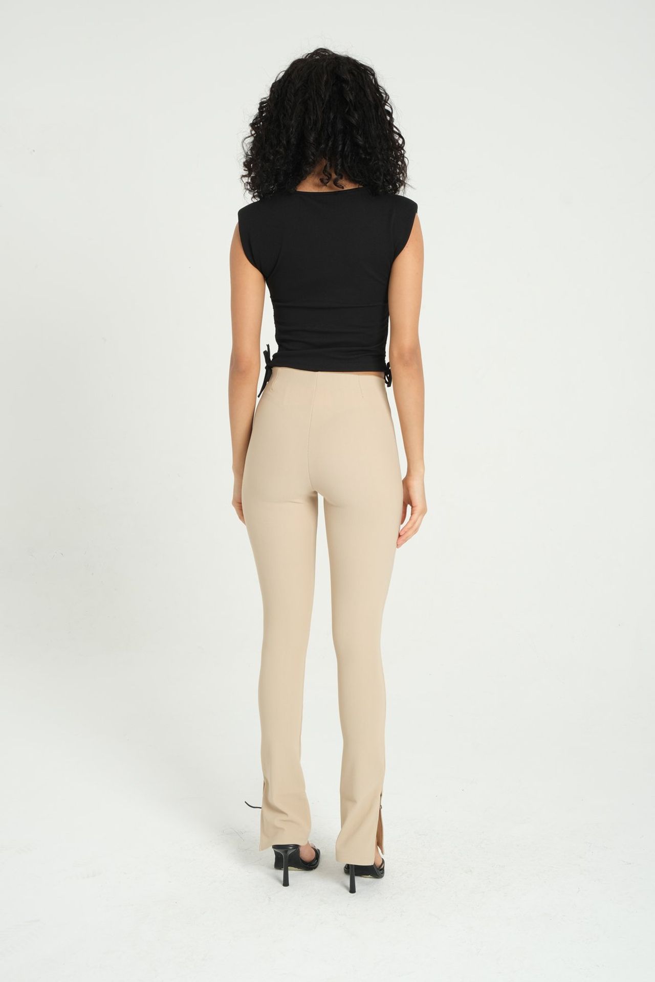 High Waist Slit Flare Leggings