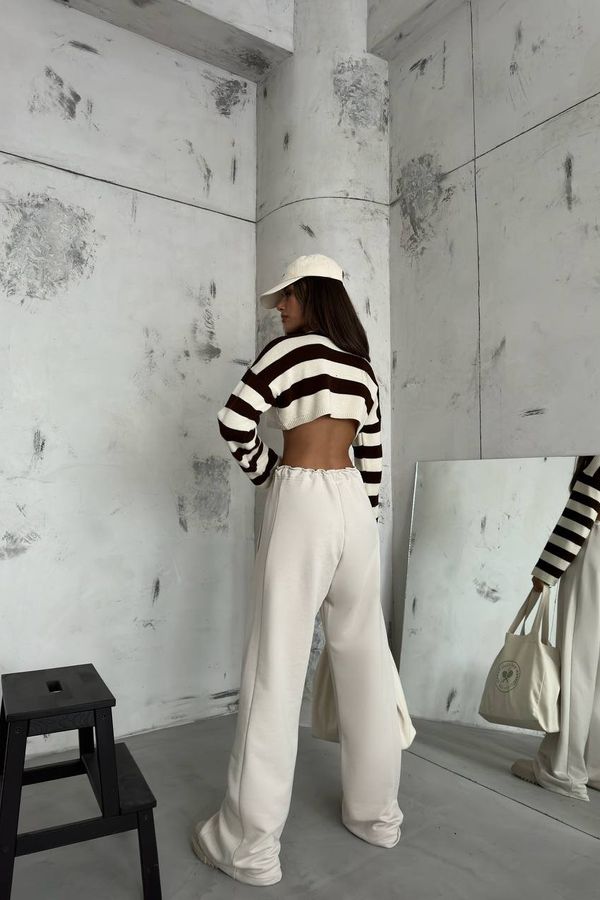 High Waist Drawstring Sweatpant Trousers 3