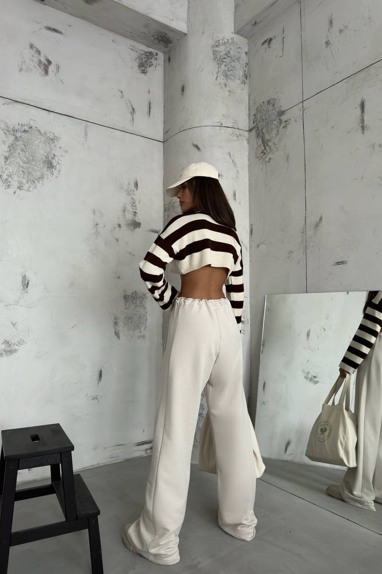 High Waist Drawstring Sweatpant Trousers