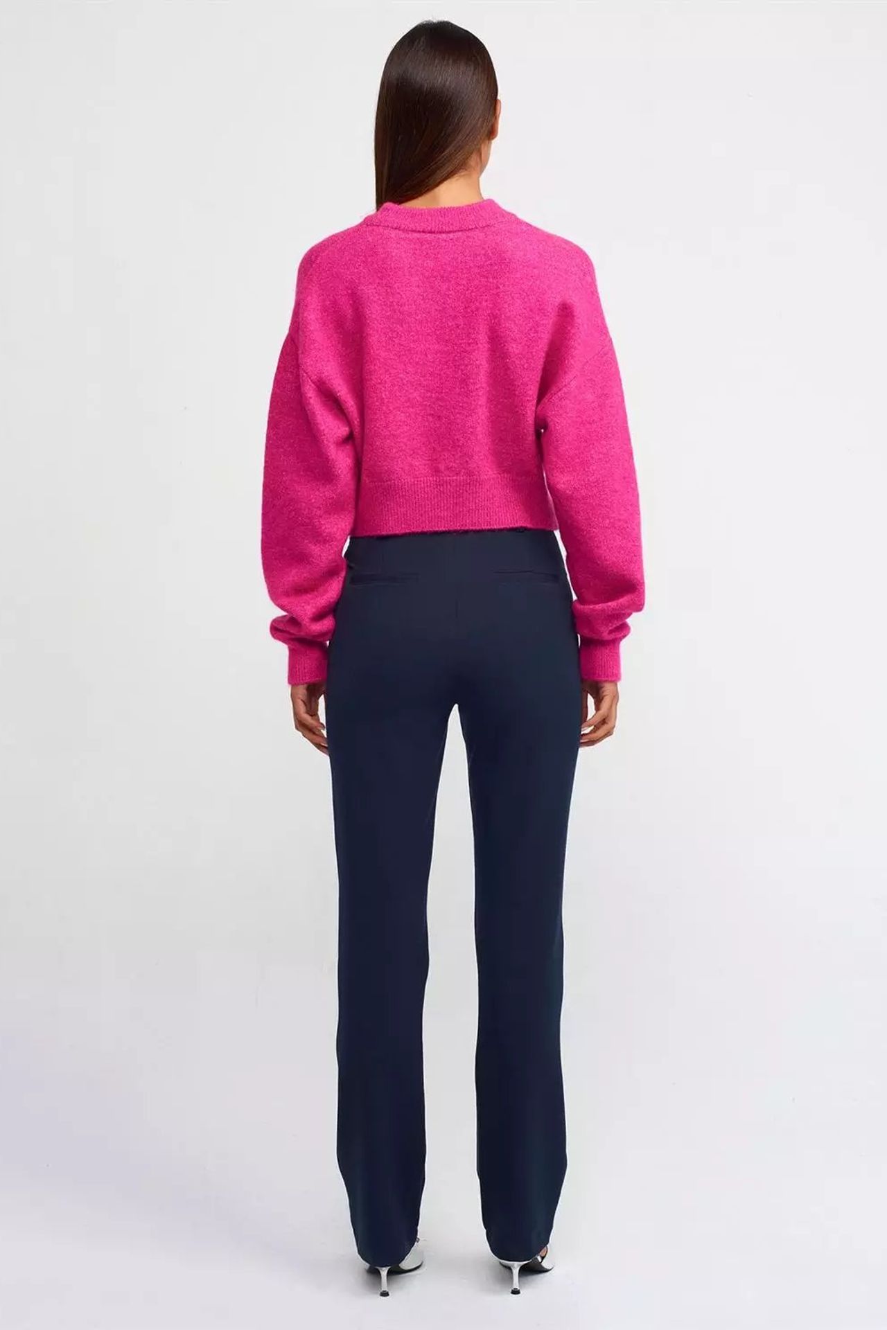 Mid Rise Straight Leg Trousers