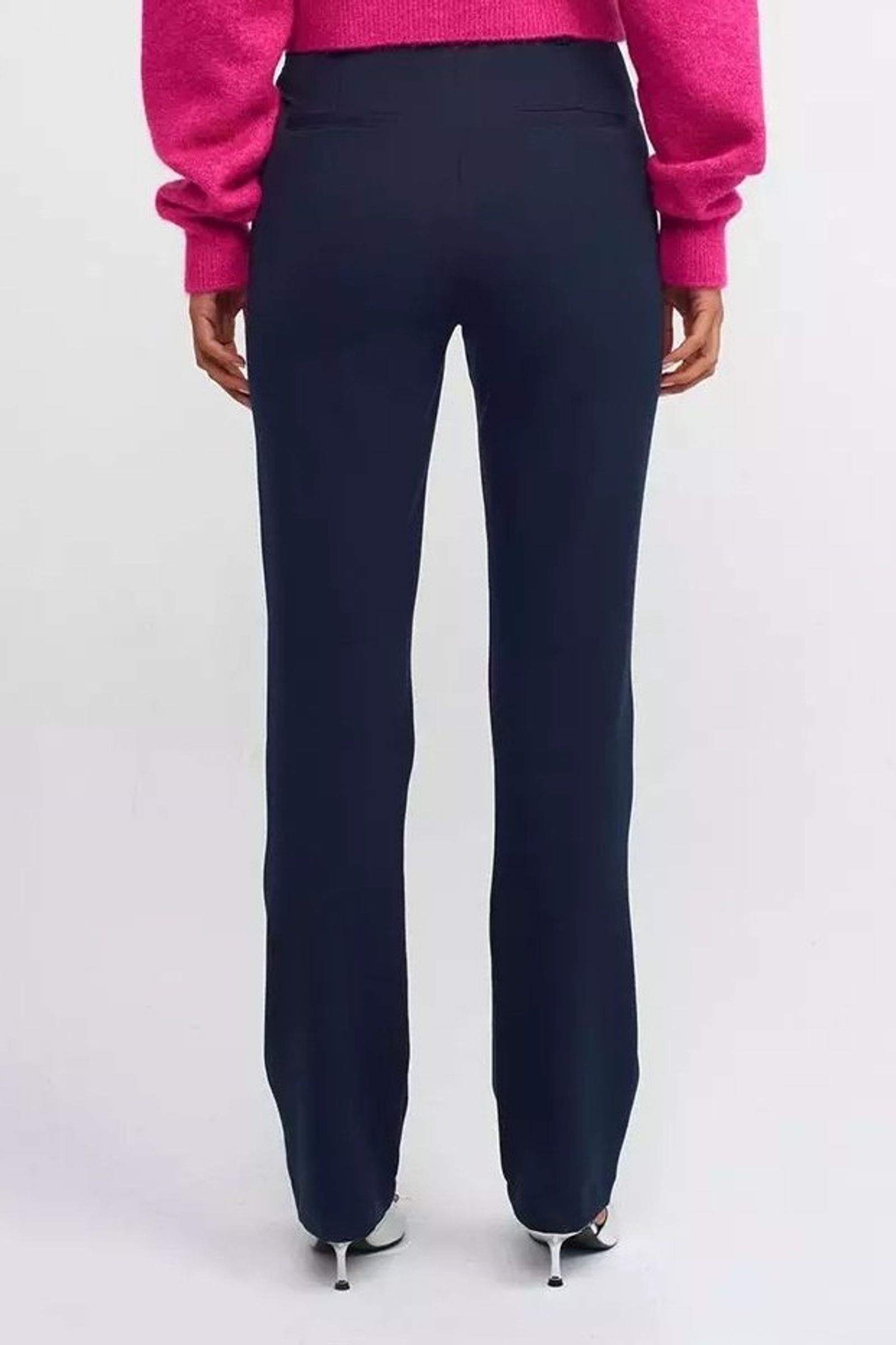 Mid Rise Straight Leg Trousers