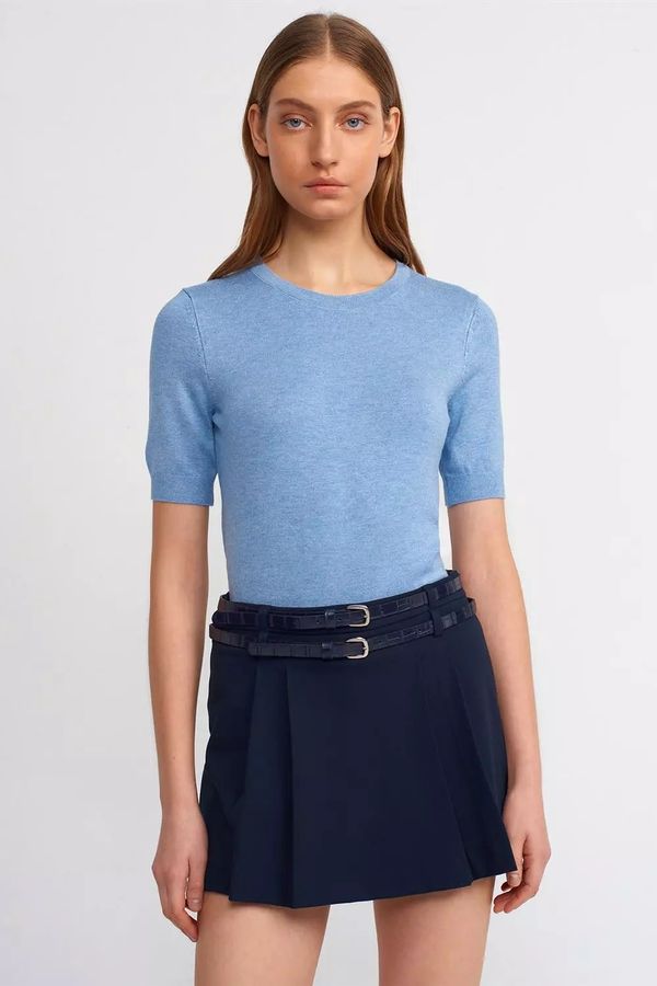 Mid Rise Pleated Mini Short Skirt with a Belt 5