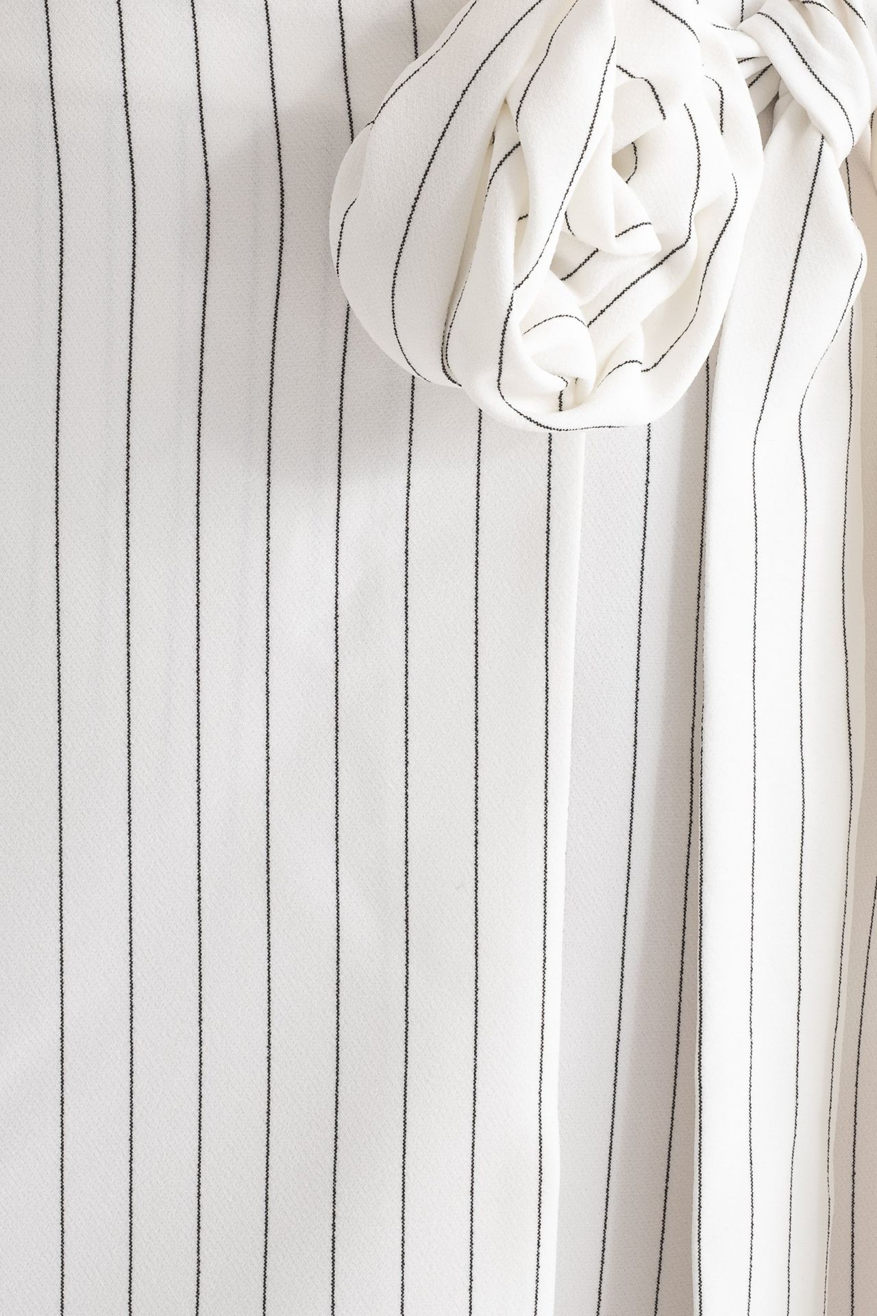 Striped Mid Rise Belt Detail Skirt