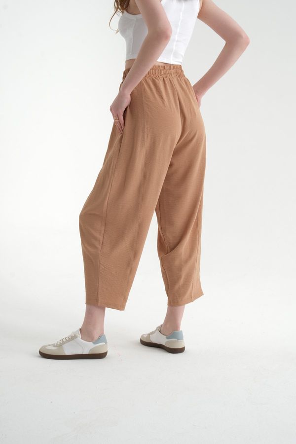 High Waist Drawstring Baggy Trousers 4