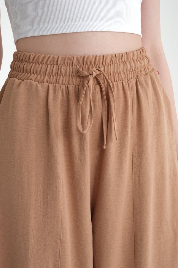 High Waist Drawstring Baggy Trousers 5