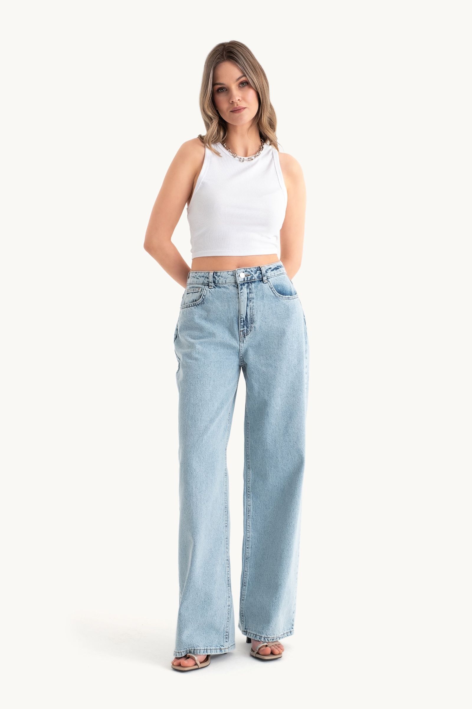 High Waist Wide Leg Jeans