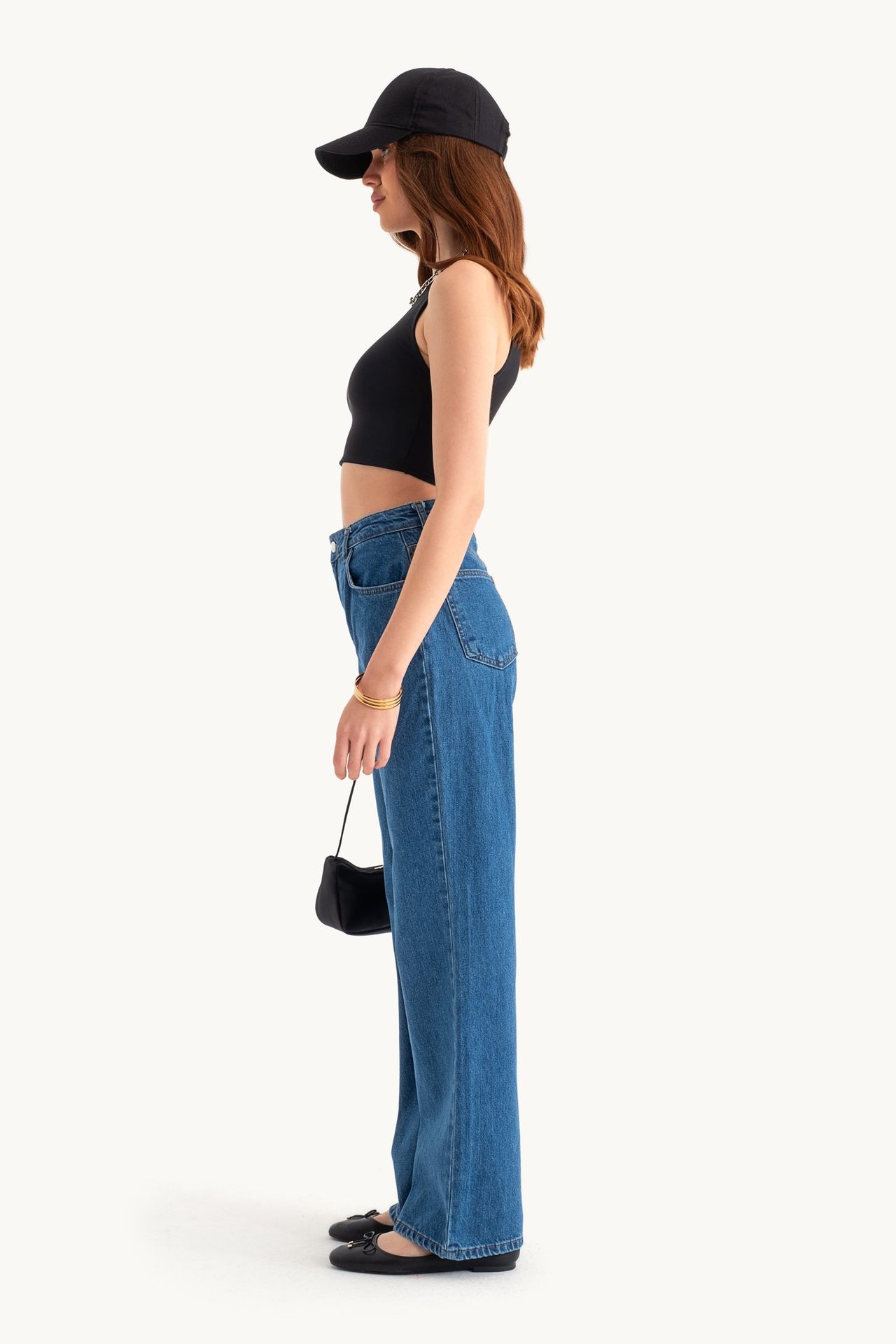 High Waist Straight Leg Jeans