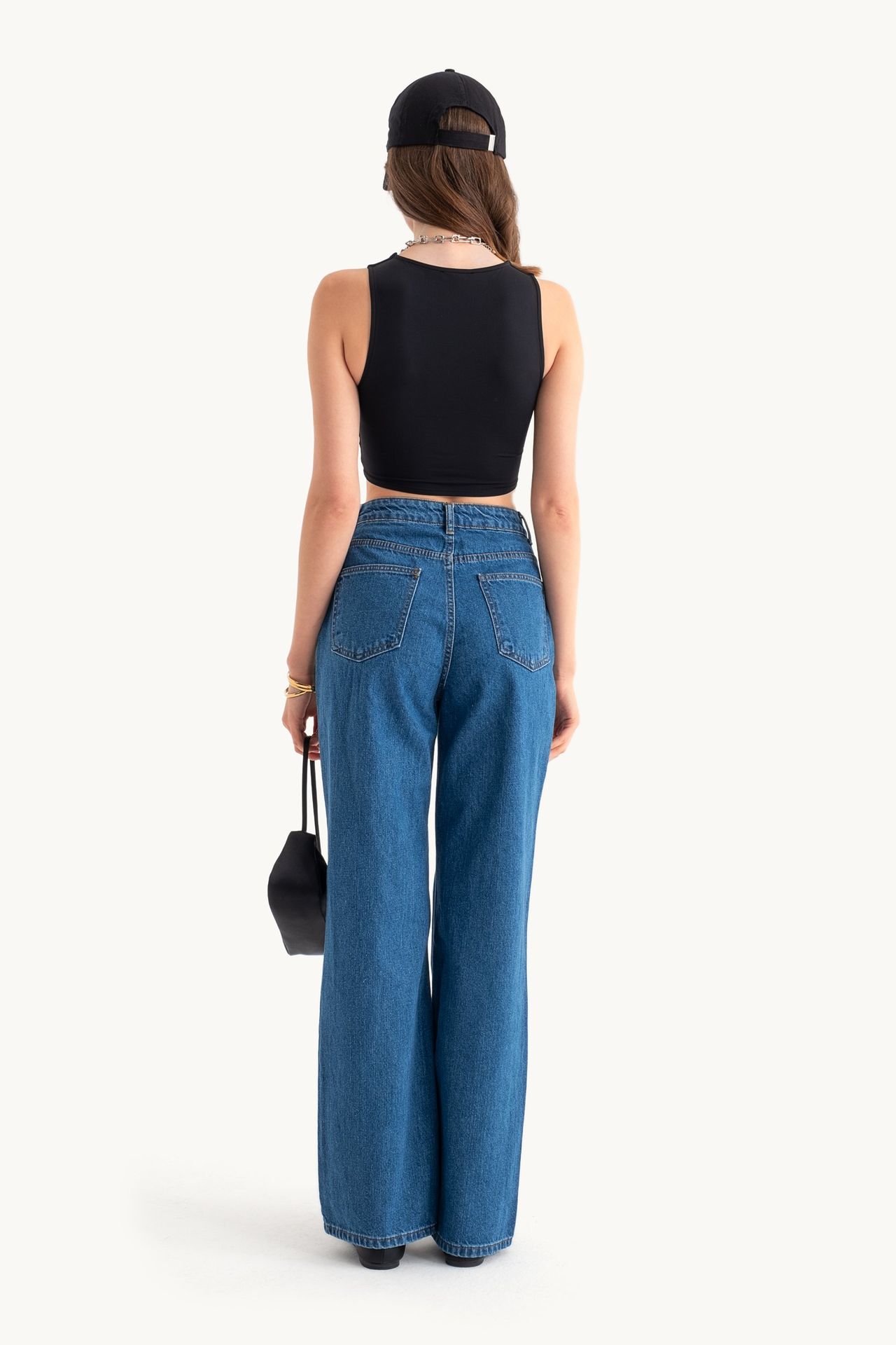 High Waist Straight Leg Jeans