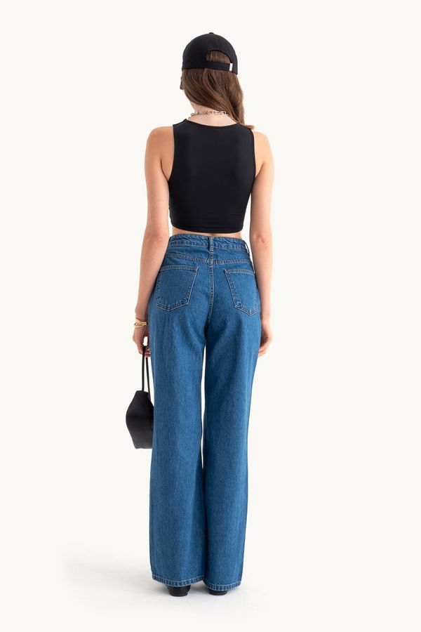 Yüksek Bel Düz Paça Jean 3