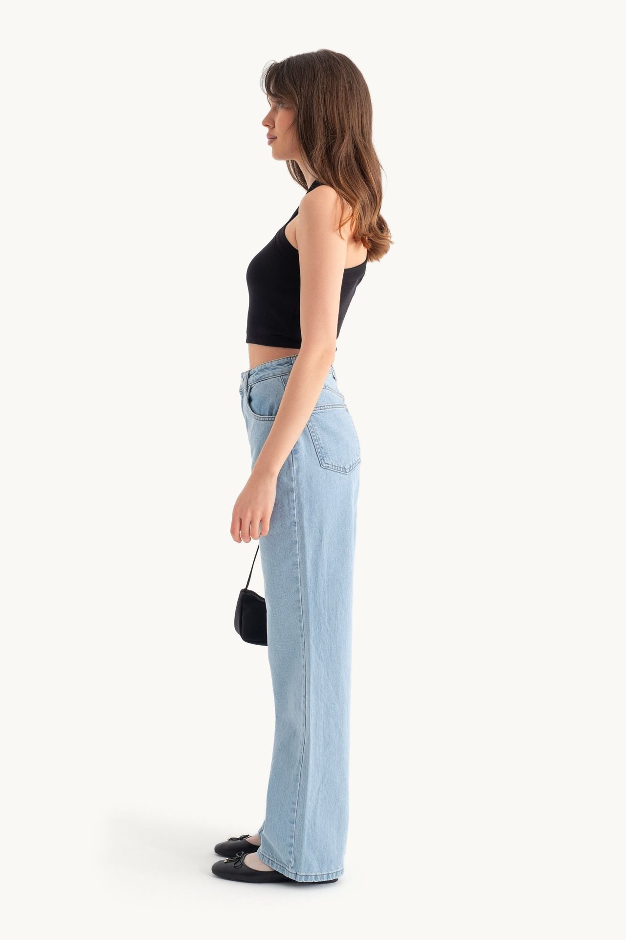 High Waist Straight Leg Jeans