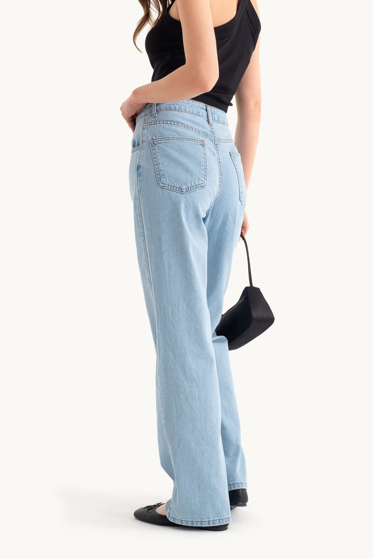 High Waist Straight Leg Jeans