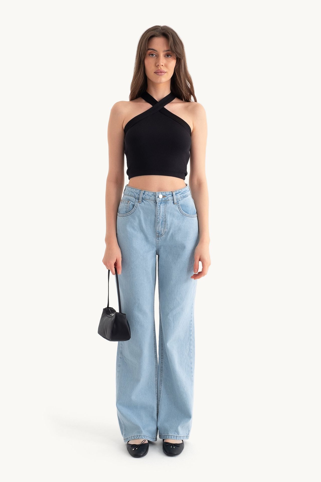 High Waist Straight Leg Jeans