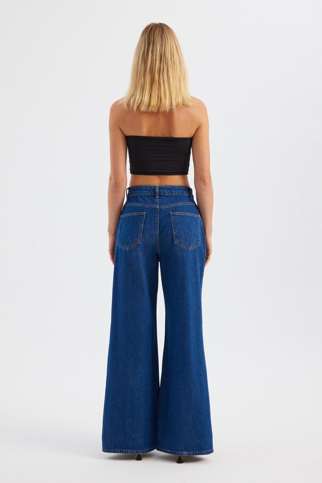 High Waist Straight Leg Jeans