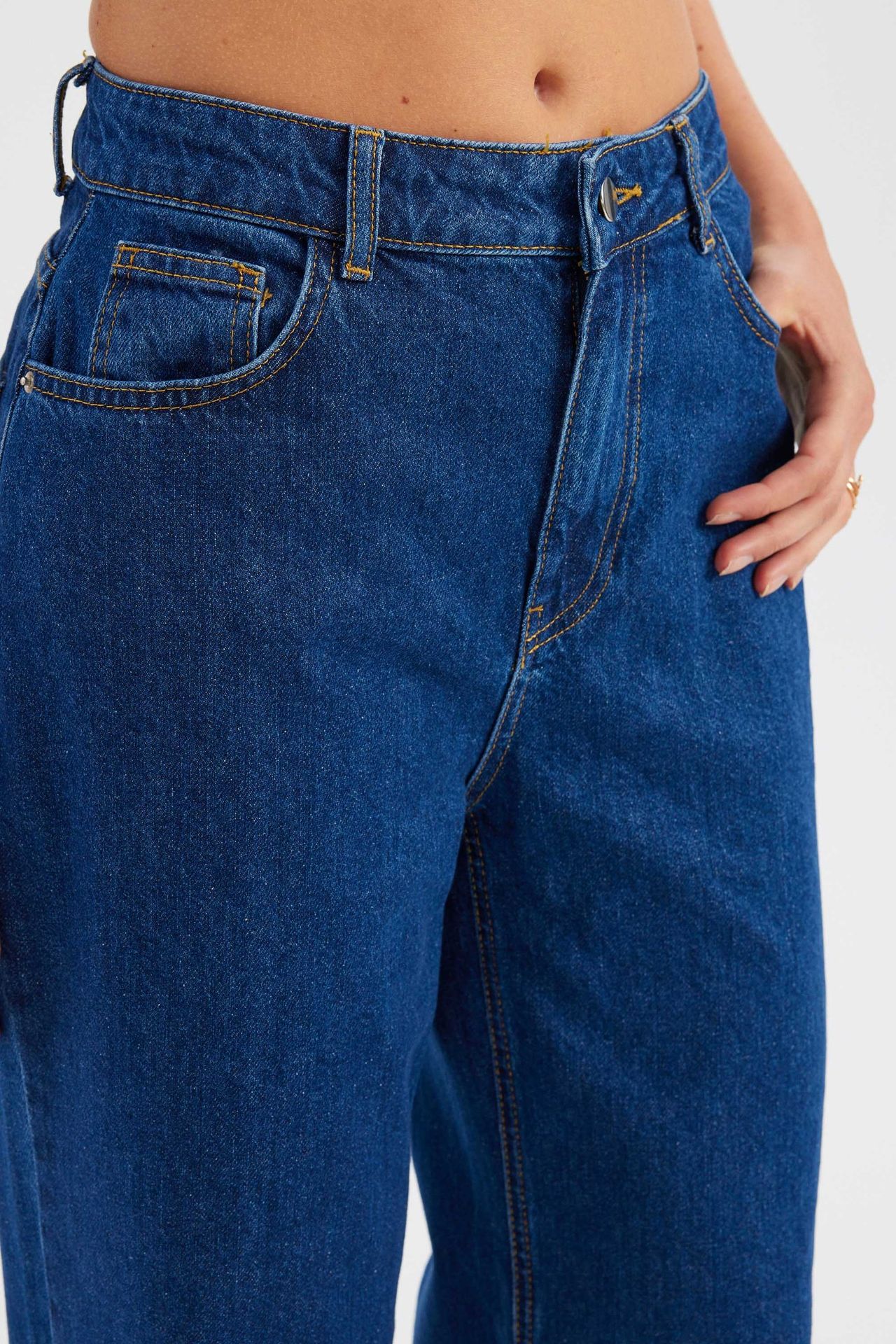 High Waist Straight Leg Jeans