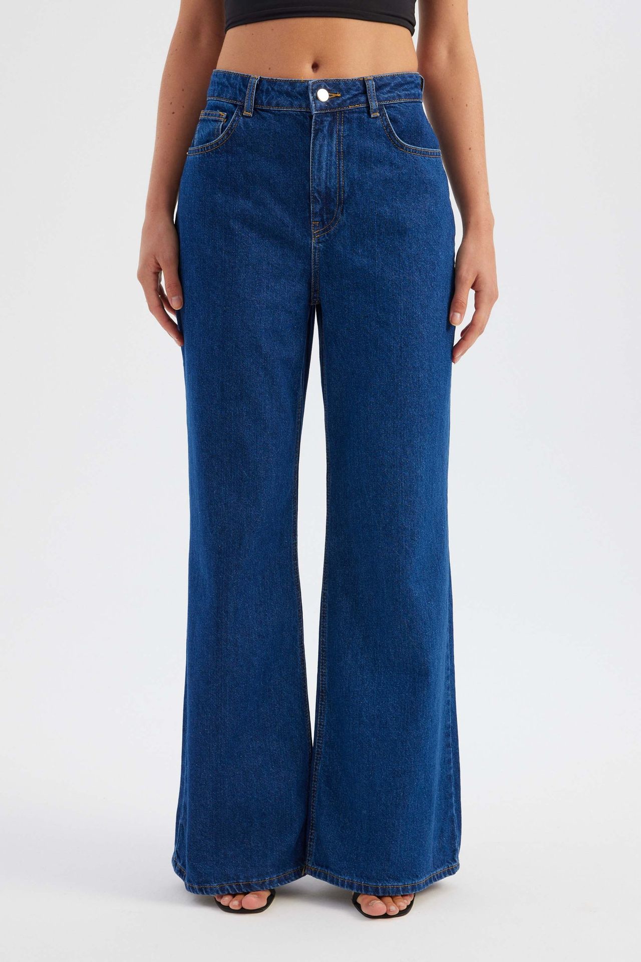 High Waist Straight Leg Jeans