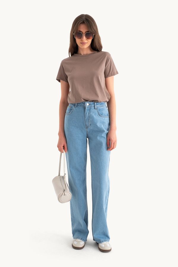Yüksek Bel Düz Paça Jean 4