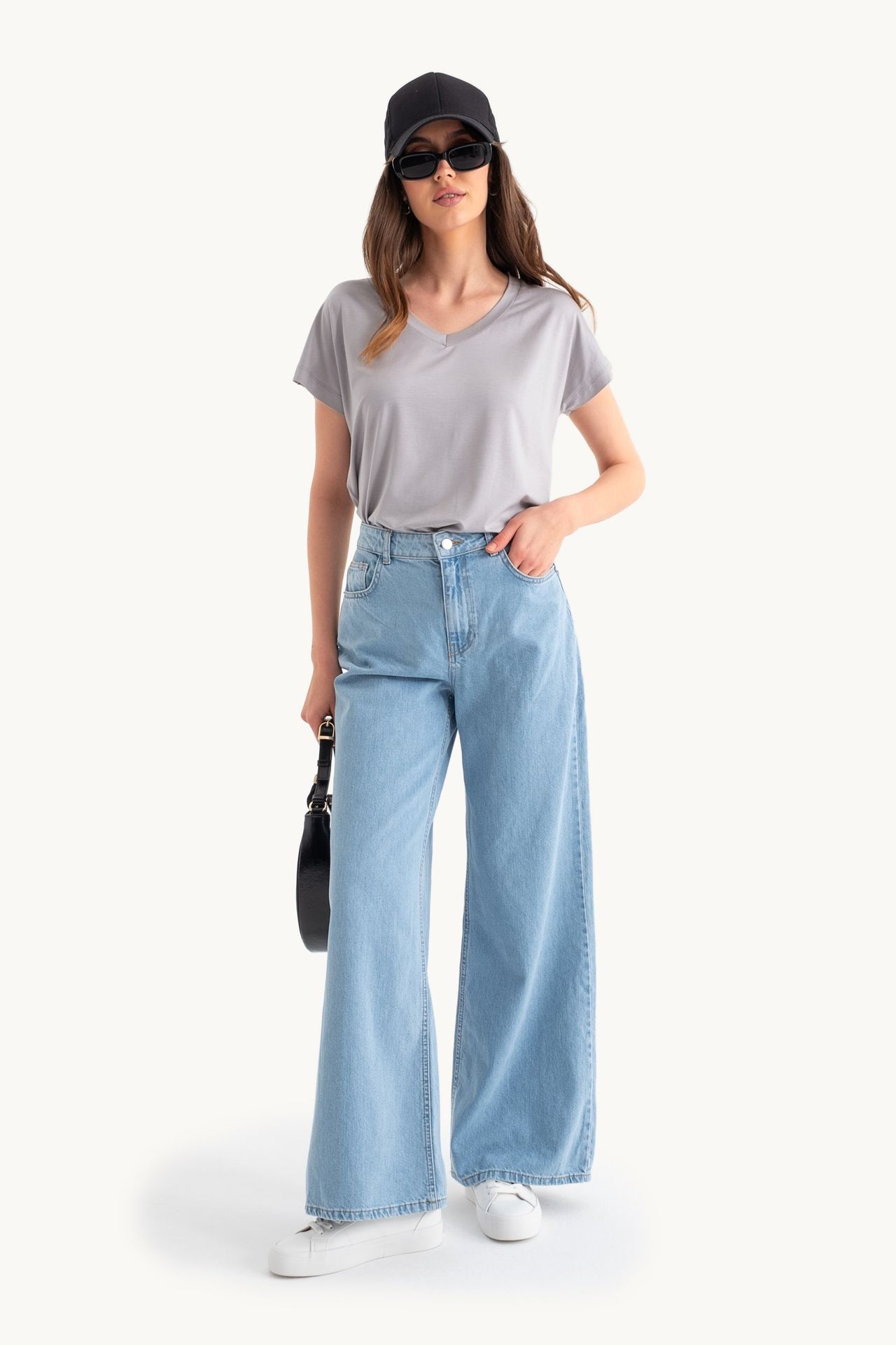 High Waist Super Wide Leg Jeans