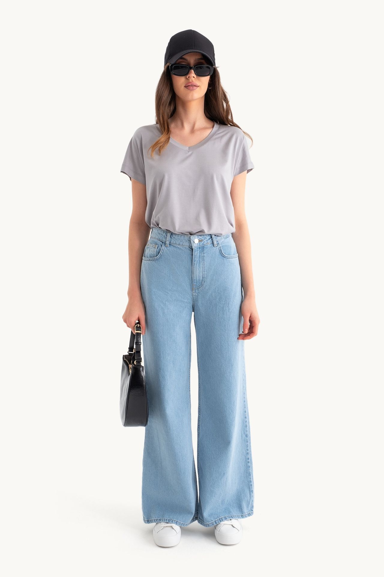 High Waist Super Wide Leg Jeans