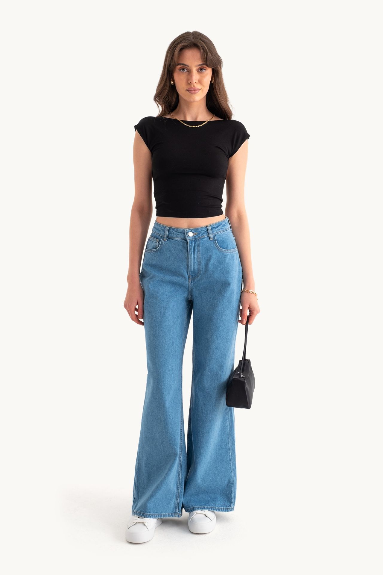 High Waist Super Wide Leg Jeans