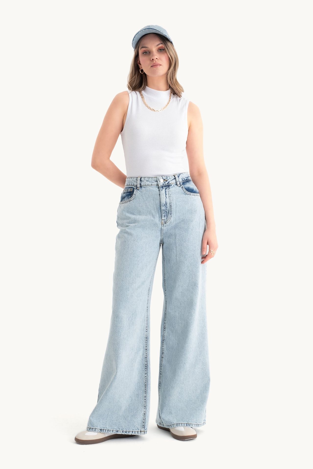High Waist Super Wide Leg Jeans