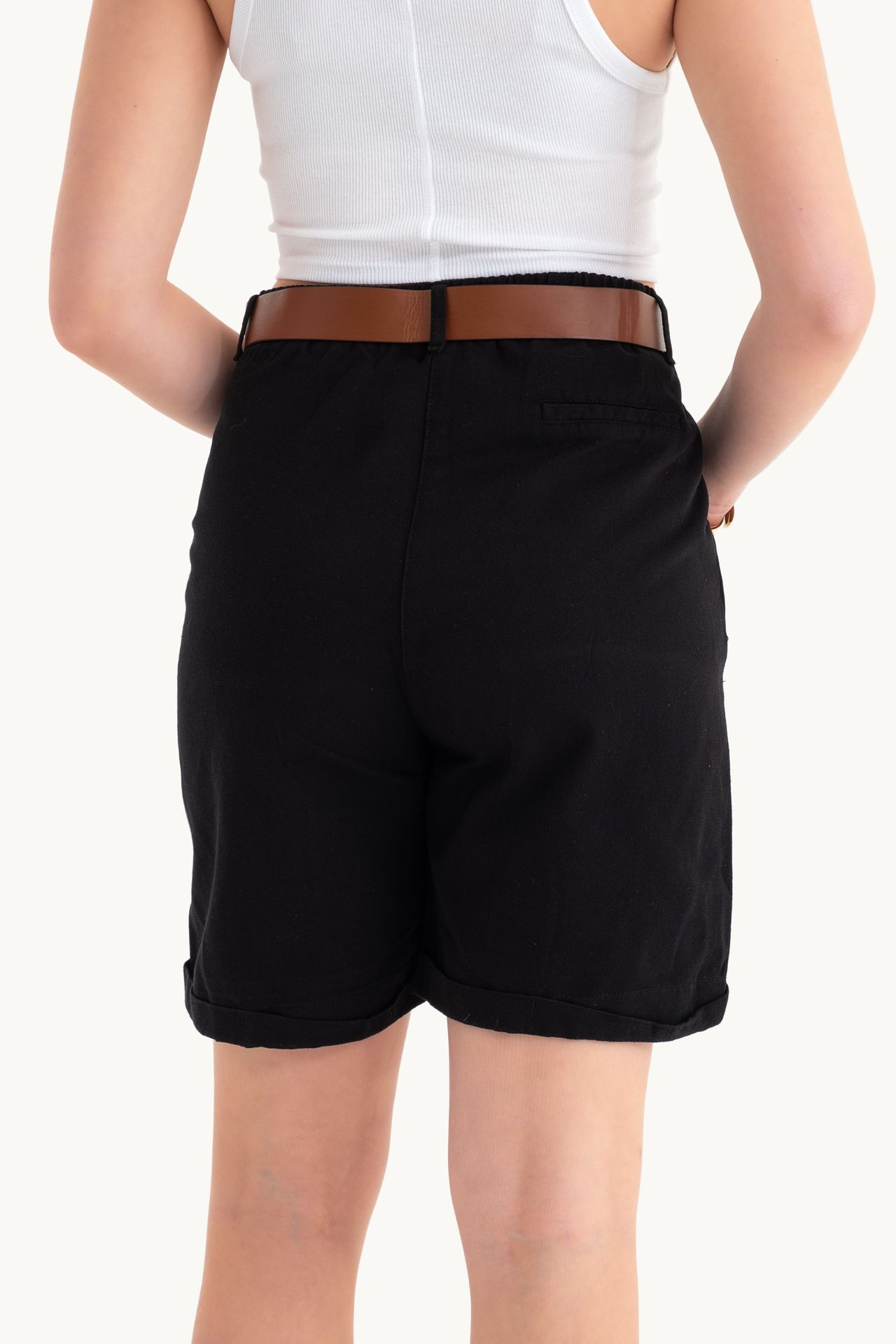 Paperbag Shorts with a Belt