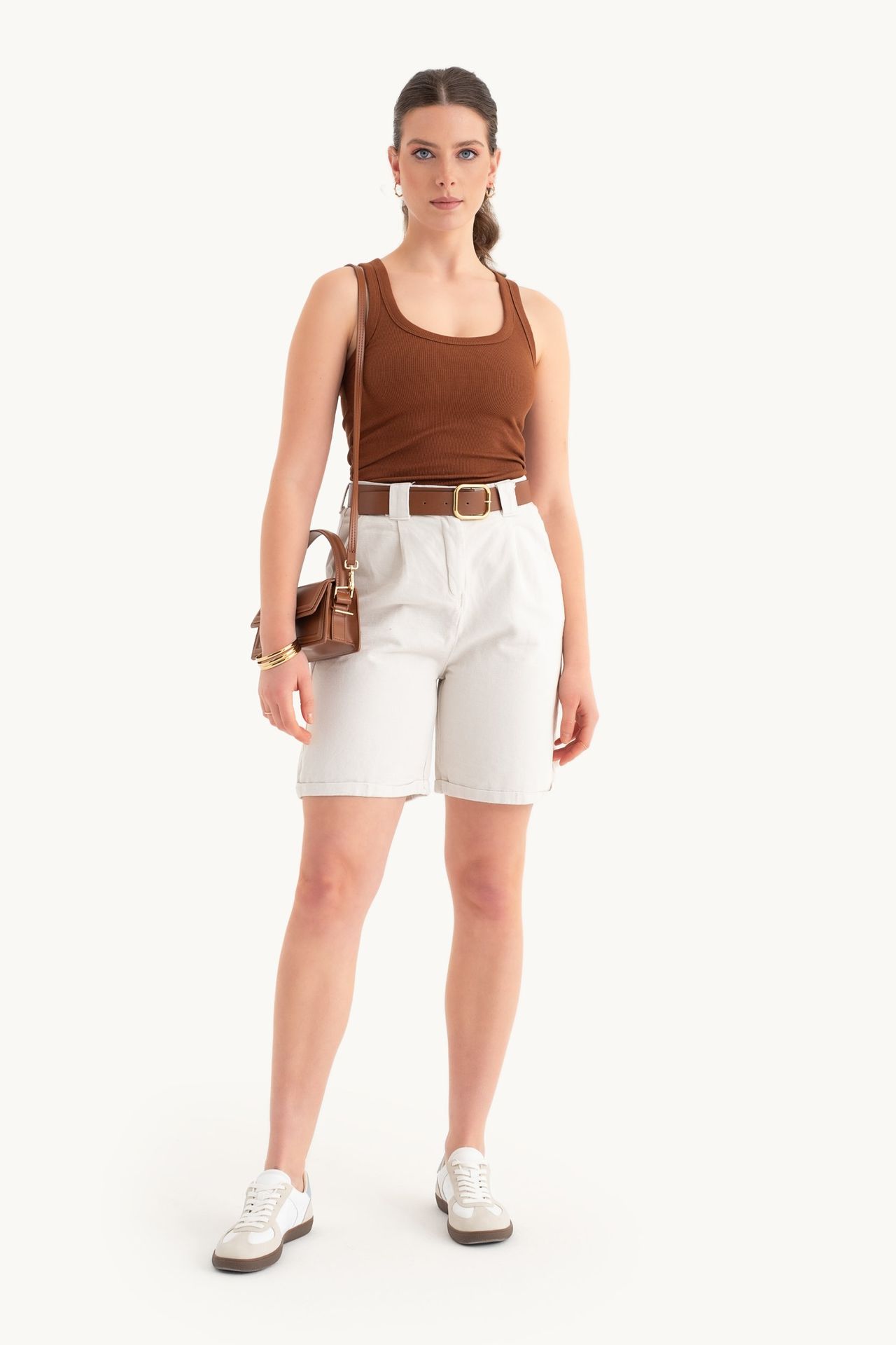 Paperbag Shorts with a Belt