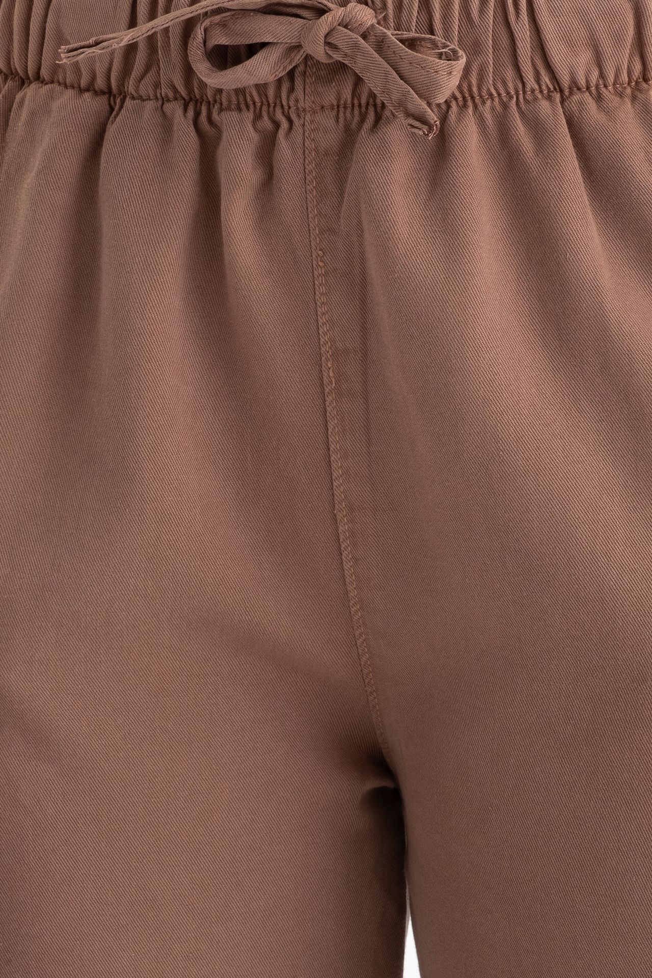 High Waist Drawstring Straight Leg Trousers