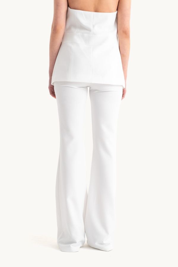 Woven High Waist Flare Trousers 4