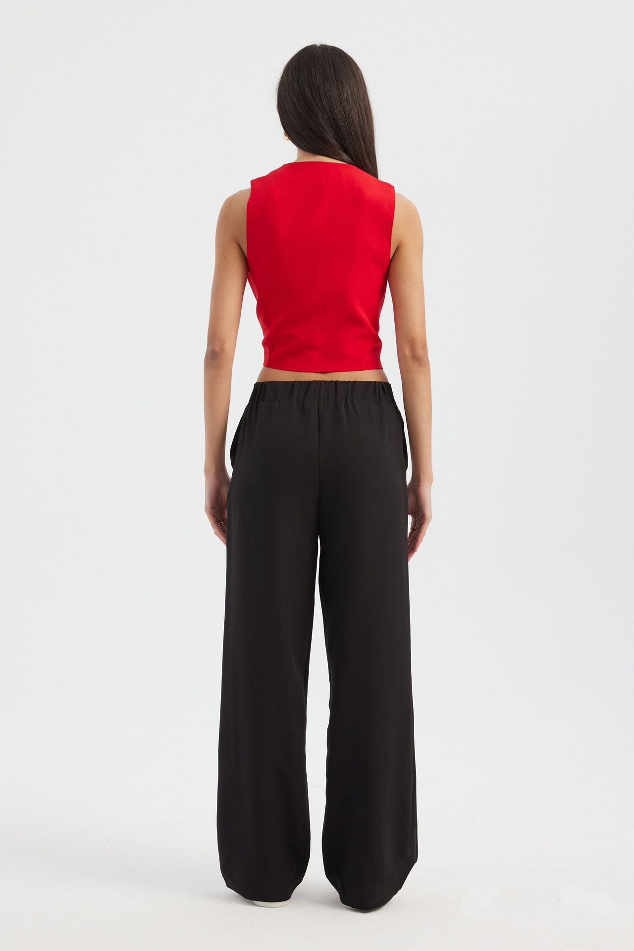 High Waist Wide Leg Trousers