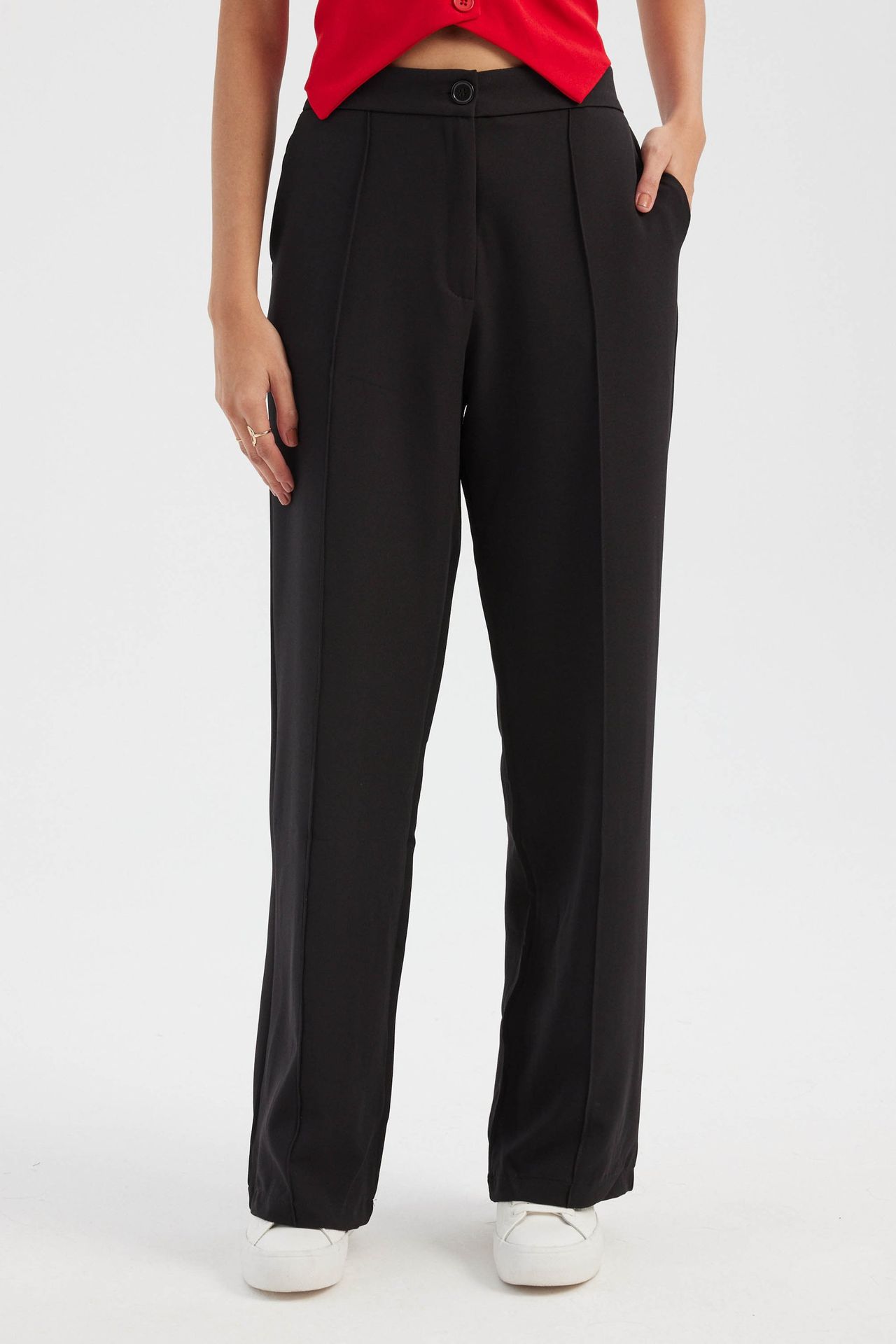 High Waist Wide Leg Trousers