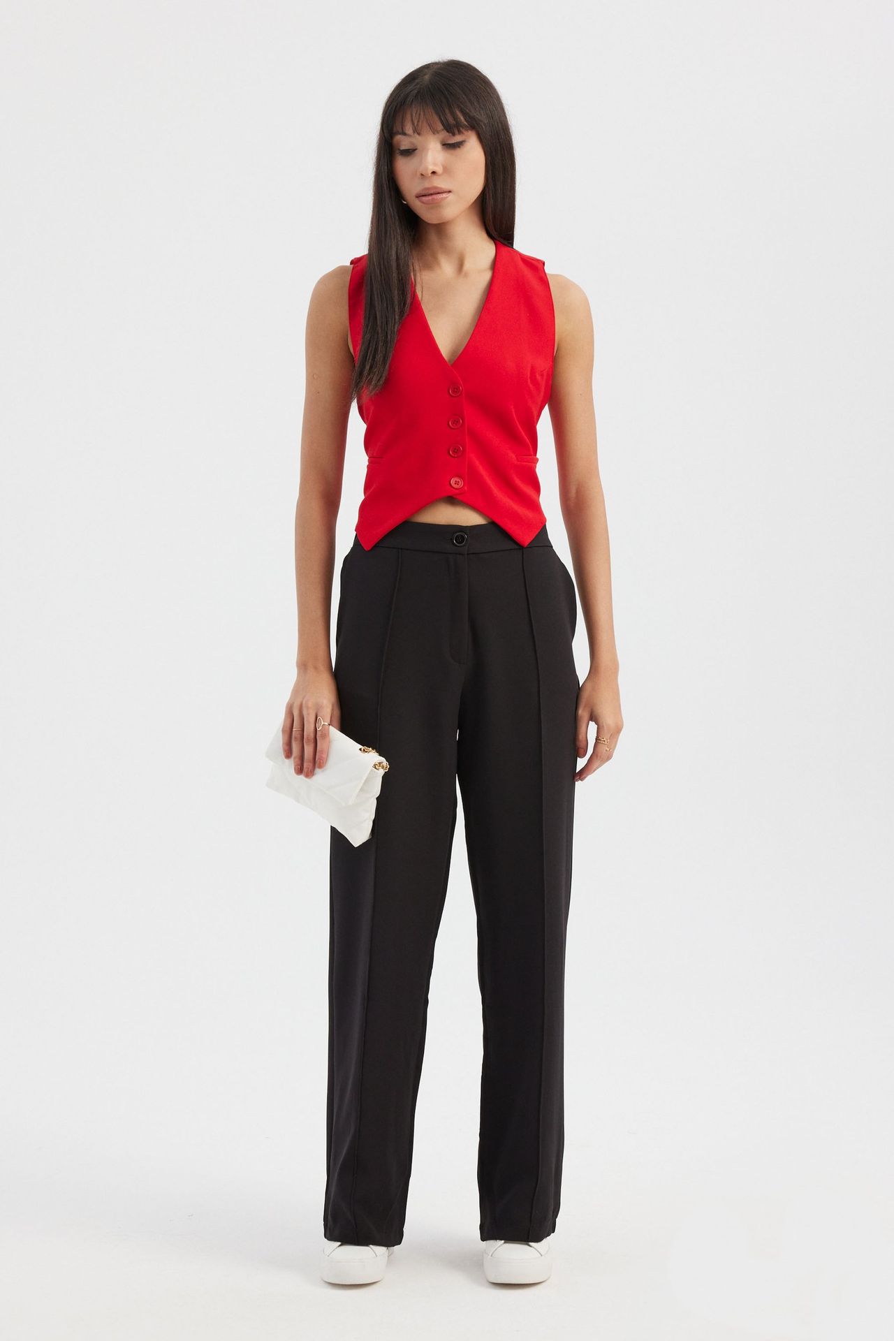 High Waist Wide Leg Trousers