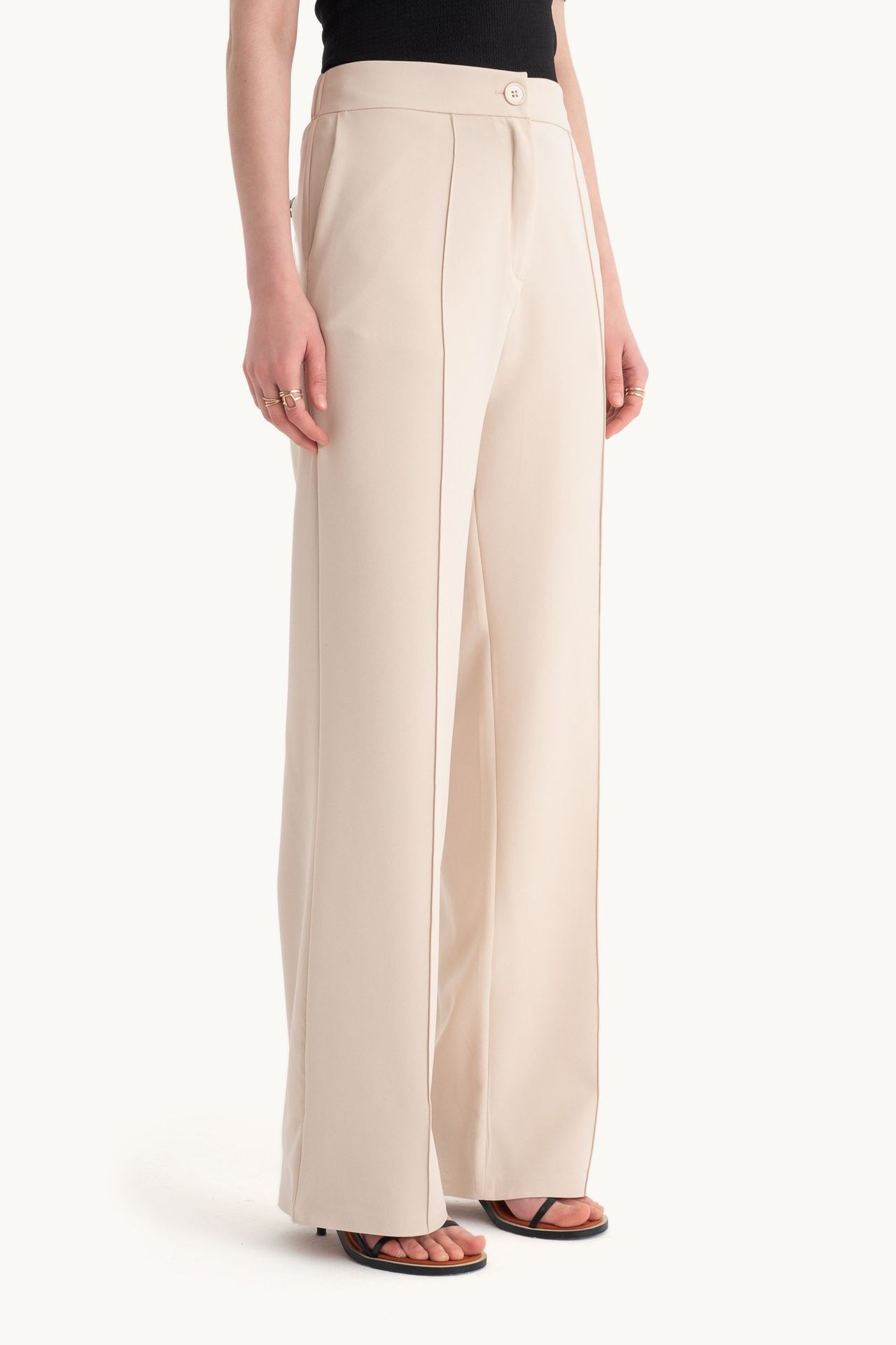 High Waist Wide Leg Trousers