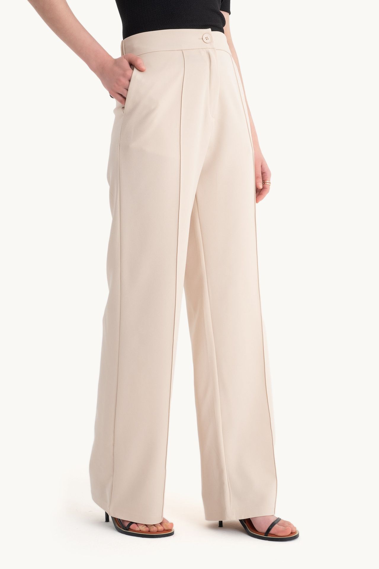 High Waist Wide Leg Trousers