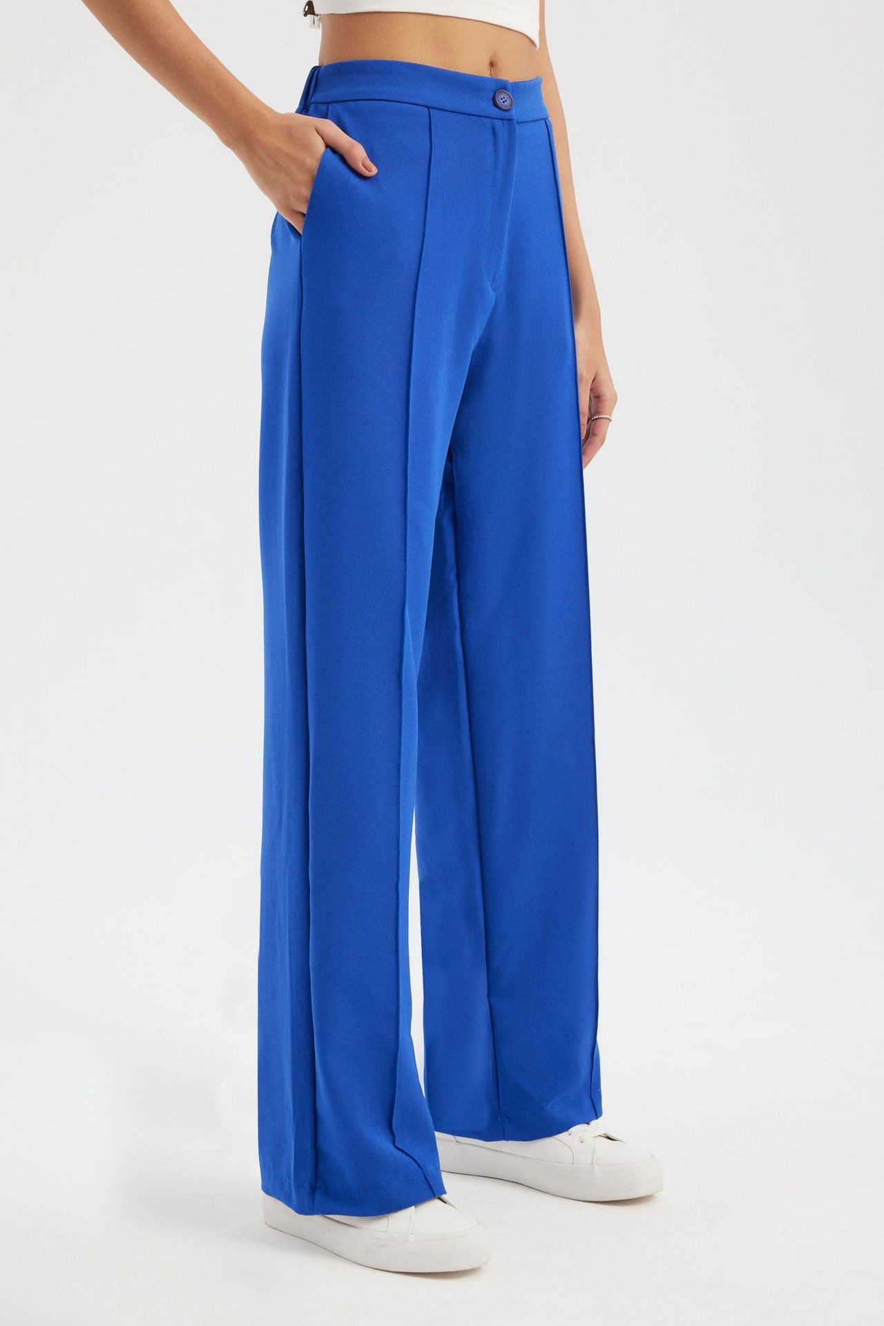 High Waist Wide Leg Trousers
