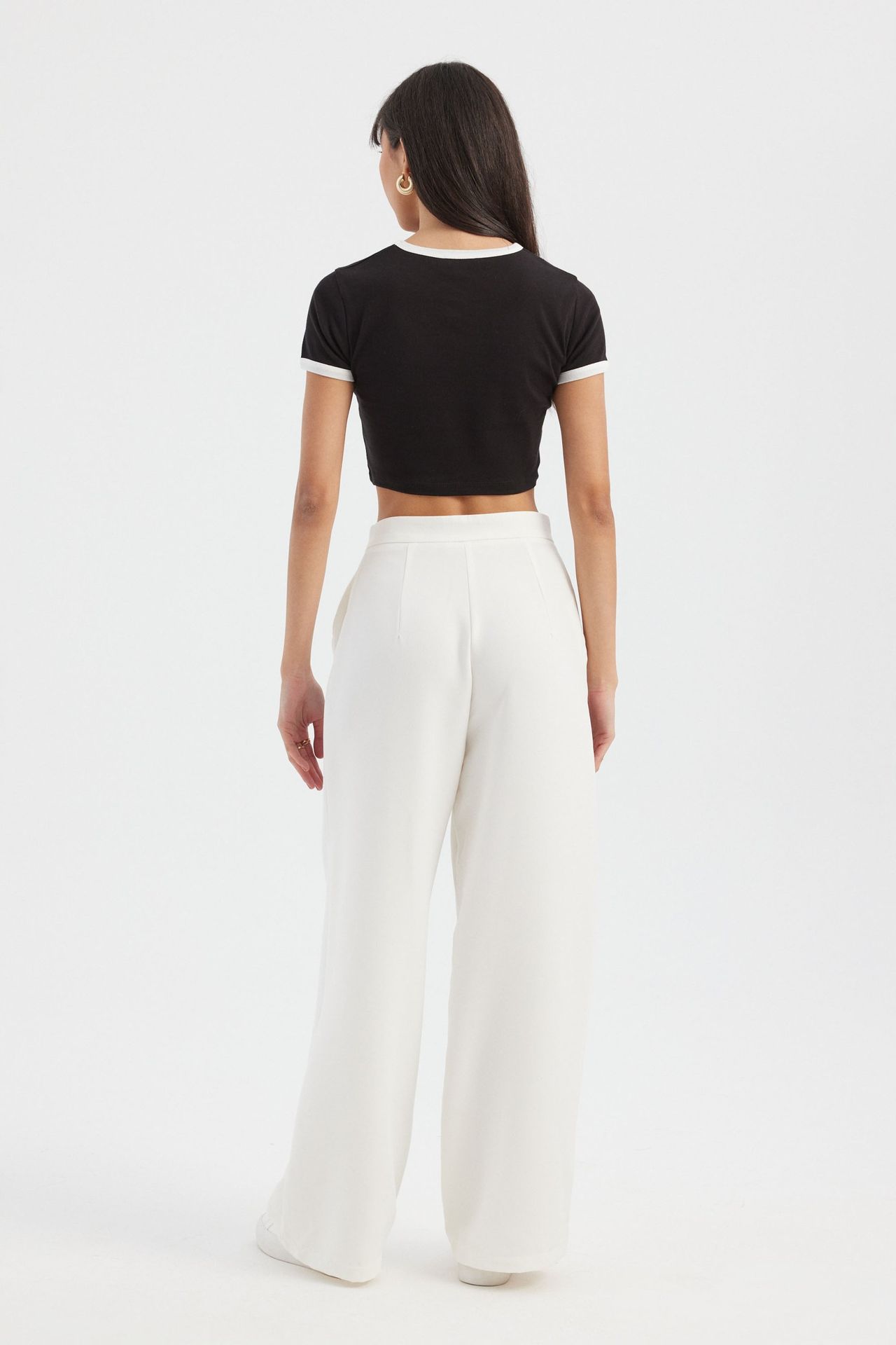 High Waist Wide Leg Trousers