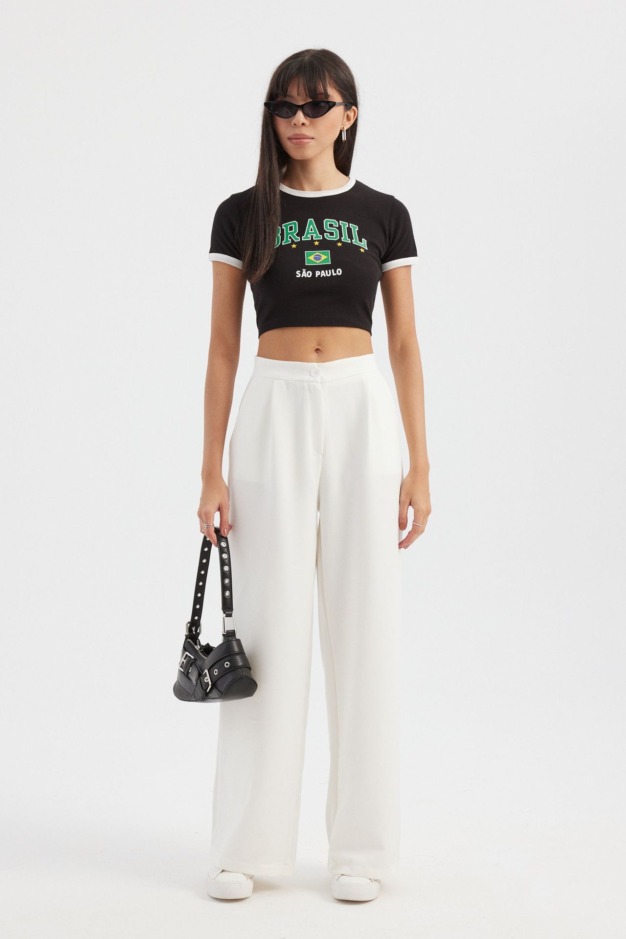 High Waist Wide Leg Trousers