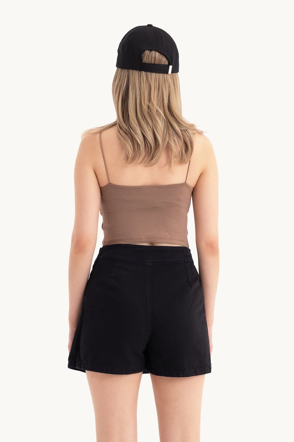 High Waist Double Belt Mini Skort 4