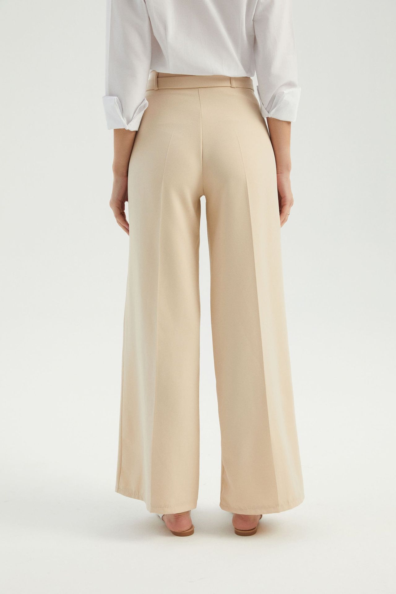 High Waist Wide Leg Trousers with a Belt